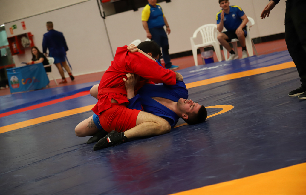 Combate de Sambo el pasado año durante el Nacional de Tres Cantos (Madrid)